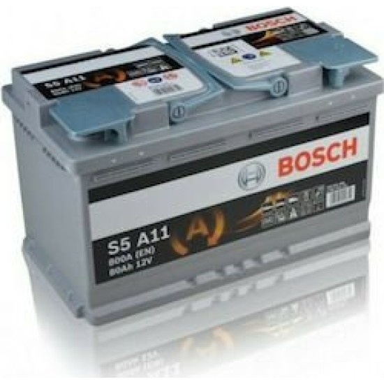 ΜΠΑΤΑΡΙΑ ΑΥΤΟΚΙΝΗΤΟΥ BOSCH S5A11 80AH 800AEN START-STOP (ΒΛΕΠΕΤΕ ΠΕΡΙΓΡΑΦΗ)