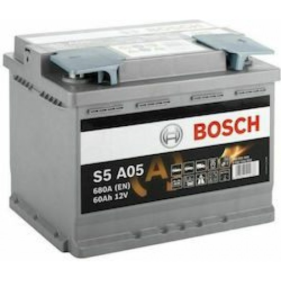 ΜΠΑΤΑΡΙΑ ΑΥΤΟΚΙΝΗΤΟΥ BOSCH S5A05 60AH 680AEN START-STOP (ΒΛΕΠΕΤΕ ΠΕΡΙΓΡΑΦΗ)