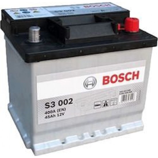 ΜΠΑΤΑΡΙΑ ΑΥΤΟΚΙΝΗΤΟΥ BOSCH S3002 45AH 400AEN. (ΒΛΕΠΕΤΕ ΠΕΡΙΓΡΑΦΗ)