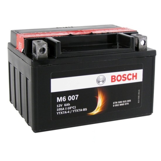 ΜΠΑΤΑΡΙΑ BOSCH MOTO YTX7A-BS 6AH (0092M6007)