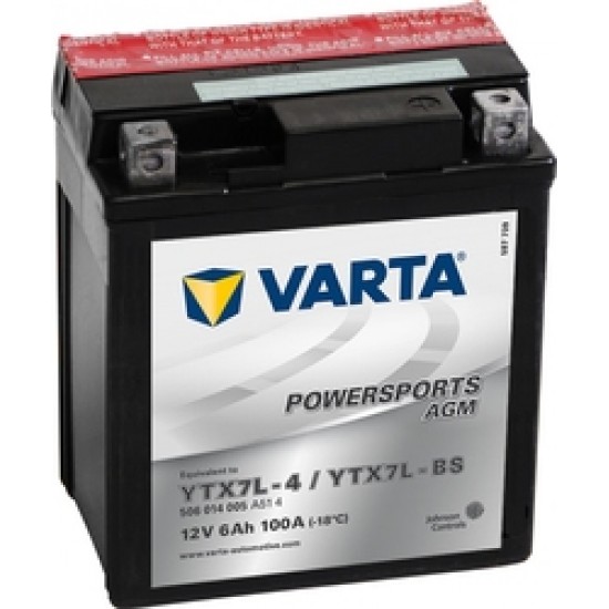 VARTA POWERSPORTS AGM 6AH YTX7L-BS