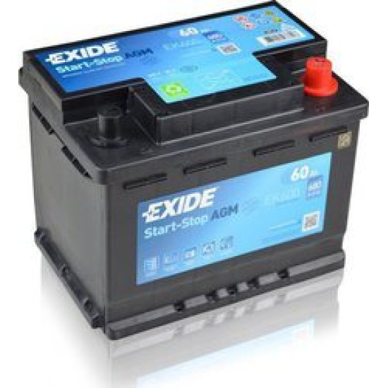 ΜΠΑΤΑΡΙΑ ΑΥΤΟΚΙΝΗΤΟΥ EXIDE AGM START-STOP 60Ah 680AEN EK600 (ΒΛΕΠΕΤΕ ΠΕΡΙΓΡΑΦΗ)