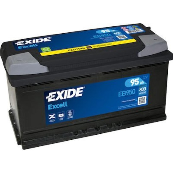 ΜΠΑΤΑΡΙΑ ΑΥΤΟΚΙΝΗΤΟΥ EXIDE EXCELL 95Ah 800AEN EB950 (ΒΛΕΠΕΤΕ ΠΕΡΙΓΡΑΦΗ)