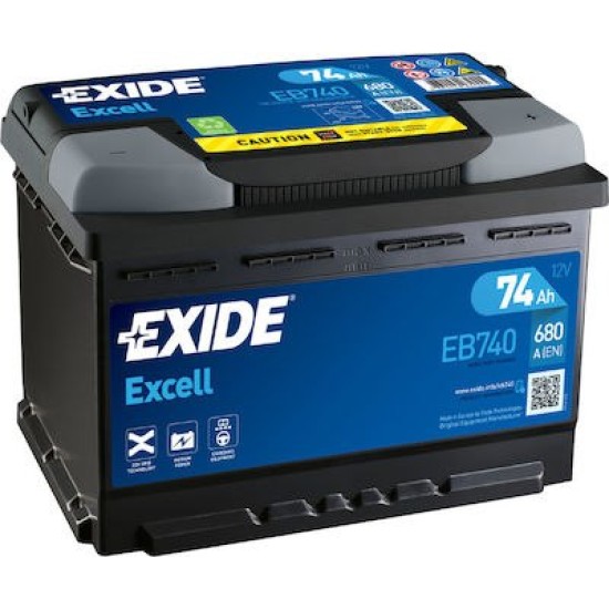 ΜΠΑΤΑΡΙΑ ΑΥΤΟΚΙΝΗΤΟΥ EXIDE EXCELL 74Ah 680AEN EB740 (ΒΛΕΠΕΤΕ ΠΕΡΙΓΡΑΦΗ)